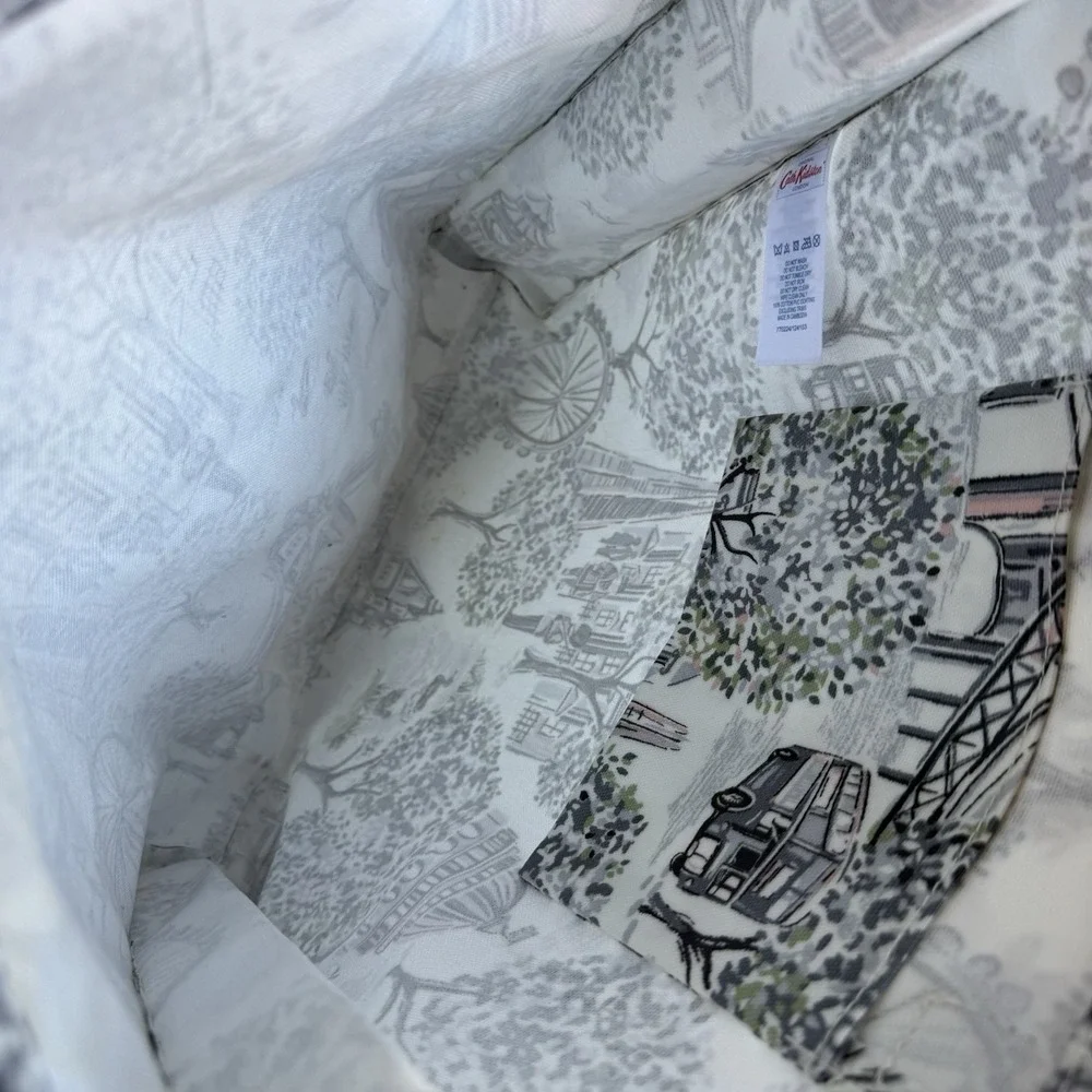 Cath Kidston London Scenery Tote Bag with Pocket Rain‎ Resistant Clean EUC